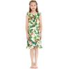 imageGirl Luau Wrap Ruffle Dress in Vintage Tropical ToileBird of Paradise