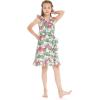 imageGirl Luau Wrap Ruffle Dress in Vintage Tropical ToileFlamingo in Love