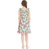 imageGirl Luau Wrap Ruffle Dress in Vintage Tropical ToileFlamingo in Love