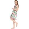 imageGirl Luau Wrap Ruffle Dress in Vintage Tropical ToileFlamingo in Love