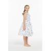 imageGirl Luau Wrap Ruffle Dress in Vintage Tropical ToileVintage Tropical Toile