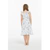 imageGirl Luau Wrap Ruffle Dress in Vintage Tropical ToileVintage Tropical Toile
