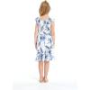 imageGirl Ruffle Wrap Hawaiian Luau Dress in Day Dream BloomDay Dream Bloom