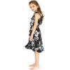 imageGirl Ruffle Wrap Hawaiian Luau Dress in Day Dream BloomMidnight Bloom