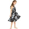 imageGirl Ruffle Wrap Hawaiian Luau Dress in Day Dream BloomMidnight Bloom