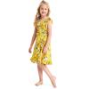 imageGirl Ruffle Wrap Hawaiian Luau Dress in Day Dream BloomPopply Garden Yellow