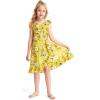 imageGirl Ruffle Wrap Hawaiian Luau Dress in Day Dream BloomPopply Garden Yellow