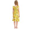 imageGirl Ruffle Wrap Hawaiian Luau Dress in Day Dream BloomPopply Garden Yellow