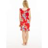 imageGirl Ruffle Wrap Hawaiian Luau Dress in HibiscusHibiscus Red