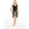 imageGirl Ruffle Wrap Hawaiian Luau Dress in IndriIndri Black