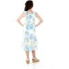 imageGirl Ruffle Wrap Hawaiian Luau Dress in IndriPacific Palm Cream