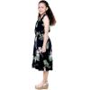 imageGirl Ruffle Wrap Hawaiian Luau Dress in Pineapple GardenPineapple Garden Black