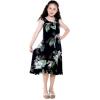 imageGirl Ruffle Wrap Hawaiian Luau Dress in Pineapple GardenPineapple Garden Black