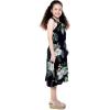 imageGirl Ruffle Wrap Hawaiian Luau Dress in Pineapple GardenPineapple Garden Black