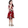 imageGirl Ruffle Wrap Hawaiian Luau Dress in Pineapple GardenPineapple Garden Burgundy