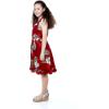 imageGirl Ruffle Wrap Hawaiian Luau Dress in Pineapple GardenPineapple Garden Burgundy