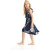 imageGirl Ruffle Wrap Hawaiian Luau Dress in Pineapple GardenPineapple Garden Navy