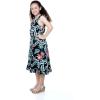 imageGirl Ruffle Wrap Hawaiian Luau Dress in Pretty Tropical FloralBlooming Lily Black