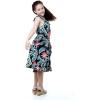 imageGirl Ruffle Wrap Hawaiian Luau Dress in Pretty Tropical FloralBlooming Lily Black