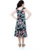 imageGirl Ruffle Wrap Hawaiian Luau Dress in Pretty Tropical FloralBlooming Lily Black