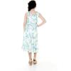 imageGirl Ruffle Wrap Hawaiian Luau Dress in Pretty Tropical FloralOrchid Breeze White