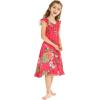 imageGirl Ruffle Wrap Hawaiian Luau Dress in Pretty Tropical FloralPretty Tropical Hot Pink