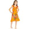 imageGirl Ruffle Wrap Hawaiian Luau Dress in Pretty Tropical FloralPretty Tropical Orange