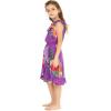 imageGirl Ruffle Wrap Hawaiian Luau Dress in Pretty Tropical FloralPretty Tropical Purple