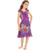 imageGirl Ruffle Wrap Hawaiian Luau Dress in Pretty Tropical FloralPretty Tropical Purple
