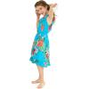 imageGirl Ruffle Wrap Hawaiian Luau Dress in Pretty Tropical FloralPretty Tropical Turquoise