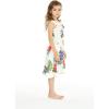 imageGirl Ruffle Wrap Hawaiian Luau Dress in Pretty Tropical FloralPretty Tropical White