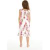 imageGirl Ruffle Wrap Hawaiian Luau Dress in RafelsiaPink Hibiscus Vine White