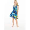 imageGirl Ruffle Wrap Hawaiian Luau Dress in SunsetBlue Sunset