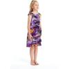 imageGirl Ruffle Wrap Hawaiian Luau Dress in SunsetSunset Purple