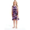 imageGirl Ruffle Wrap Hawaiian Luau Dress in SunsetSunset Purple