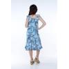 imageGirl Ruffle Wrap Hawaiian Luau Dress in Wispy CereusSimply Blue Leaf