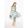 imageGirl Ruffle Wrap Hawaiian Luau Dress in Wispy CereusWispy Cereus Light Blue
