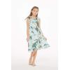 imageGirl Ruffle Wrap Hawaiian Luau Dress in Wispy CereusWispy Cereus Light Blue