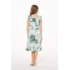 imageGirl Ruffle Wrap Hawaiian Luau Dress in Wispy CereusWispy Cereus Light Blue