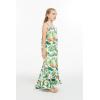 imageHawaii Luau Maxi Muumuu Swirl Mermaid Dress with Ruffles in Bird of ParadiseBird of Paradise