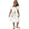 imageGirl Hawaiian Short Sleeve Simple Muumuu Ruffle Dress in Pineapple GardenPineapple Garden White