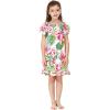 imageGirl Hawaiian Short Sleeve Simple Muumuu Ruffle Dress in Sandy BeachLotus and Orchid