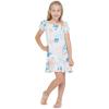 imageGirl Hawaiian Short Sleeve Simple Muumuu Ruffle Dress in Sandy BeachSandy Beach