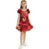 imageGirl Hawaiian Simple Muumuu Dress in Sunset and DolphinSunset and Dolphin Red