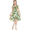 imageGirl Luau Wrap Ruffle Dress in Vintage Tropical ToileBird of Paradise