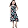 imageGirl Ruffle Wrap Hawaiian Luau Dress in Pretty Tropical FloralBlooming Lily Black