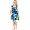 imageGirl Ruffle Wrap Hawaiian Luau Dress in SunsetBlue Sunset