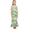 imageHawaii Luau Maxi Muumuu Swirl Mermaid Dress with Ruffles in Bird of ParadiseBird of Paradise