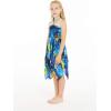 imageGirl Gypsy Uneven Bottom Hawaiian Luau Dress in Blue Sunset Size 8