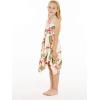imageGirl Gypsy Uneven Bottom Hawaiian Luau Dress in Cream Rafelsia Size 8